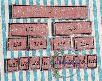 Fractions - 4x4 -- EMBROIDERY FILE