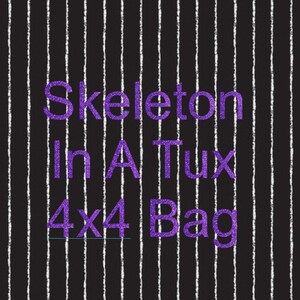 Skeleton In A Tux 4x4 bag EMBROIDERY FILE