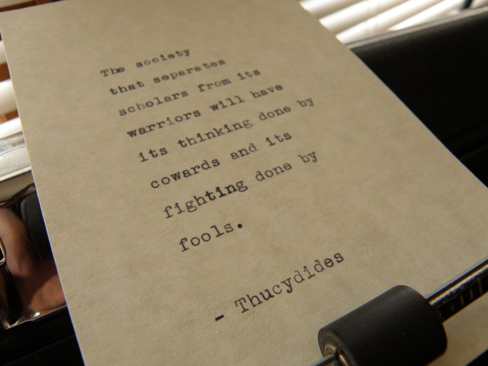 Thucydides Citaat De maatschappij die geleerden van Etsy