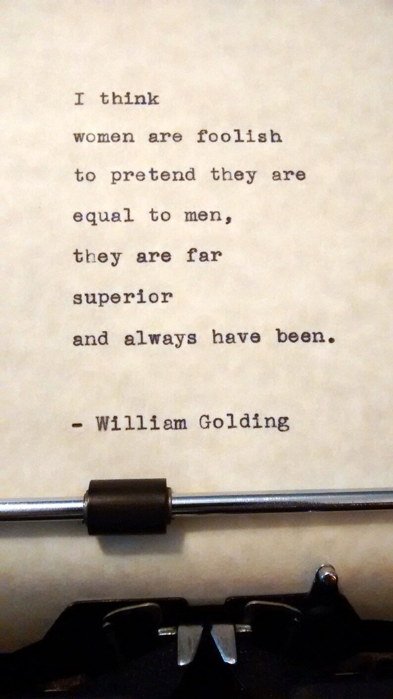 Les Femmes Sont Folles William Golding Citation de William Golding les femmes... Est de loin | Etsy
