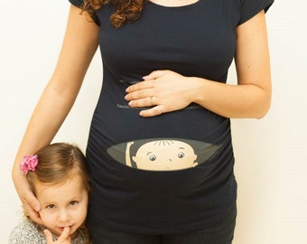 Maternity shirt, new mom shirt, tunic for woman, funny pregnancy shirt, baby peek shirt, peekaboo tshirt , peek baby shirt, woman tunic top