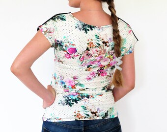 Camisas de maternidad, camisa de embarazo de espalda florida, ropa de maternidad elegante, regalo de ducha de bebé, camisas de embarazo para las mujeres, gran regalo para mamá