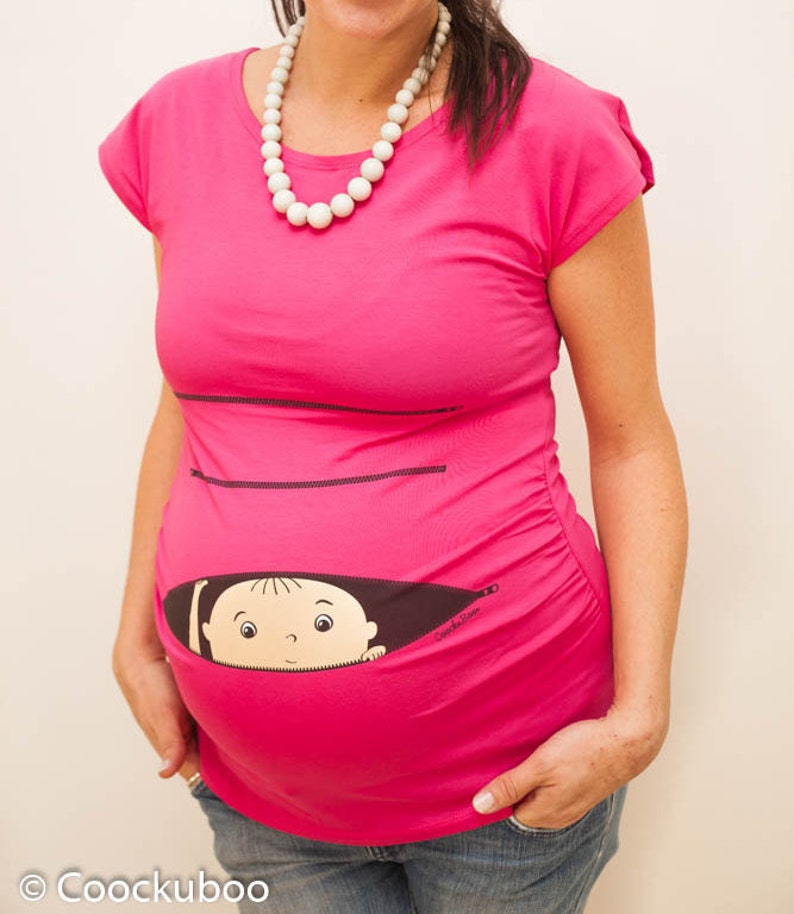 Pregnancy Clothing, Funny Maternity Shirt, Maternity Clothes, Maternity Tshirt, Baby Peeking