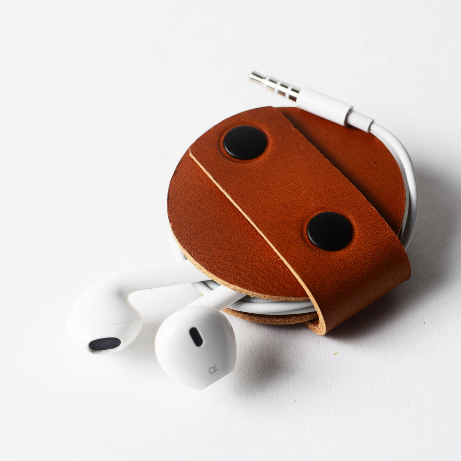 Leather Cable Cord Organiser Headphone Case Leather Holder Etsy