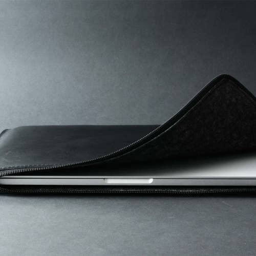 Black Leather New Macbook Pro 14 13 15 16 Inch Case Sleeve Etsy