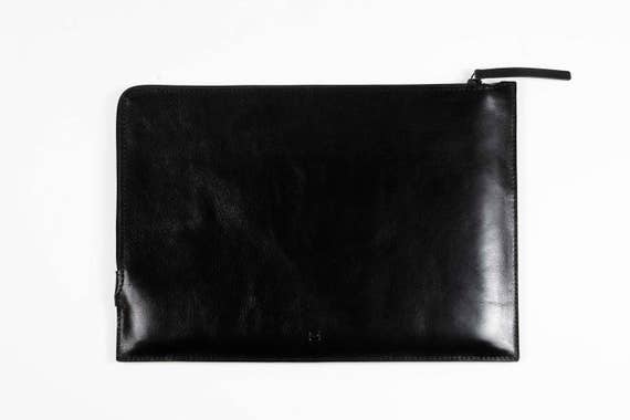 New MacBook 12 leather and wool felt zip folio laptop | Etsy