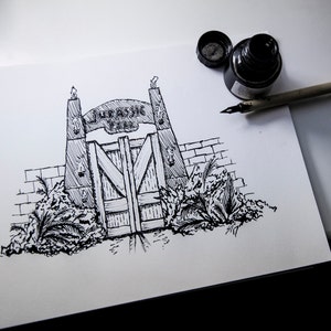 Jurassic Park Illustration Print - Wall Art