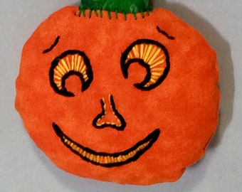 OOAK Hand-made Pumpkin Face Friendly Jack-o-Lantern ornament