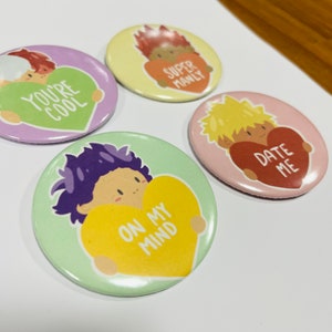 My Hero Sweetheart Buttons