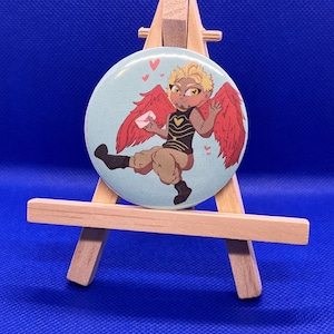 2.25 Inch Hawks Valentines Day Button