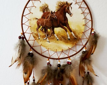 Painted Dream Catcher Feather Crystals Horse Bronc Halter WESTERN BOHO COWGIRL 