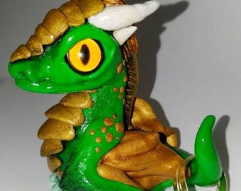 RESERVED- Dragon Ring Holder- Green Dragon Figurine