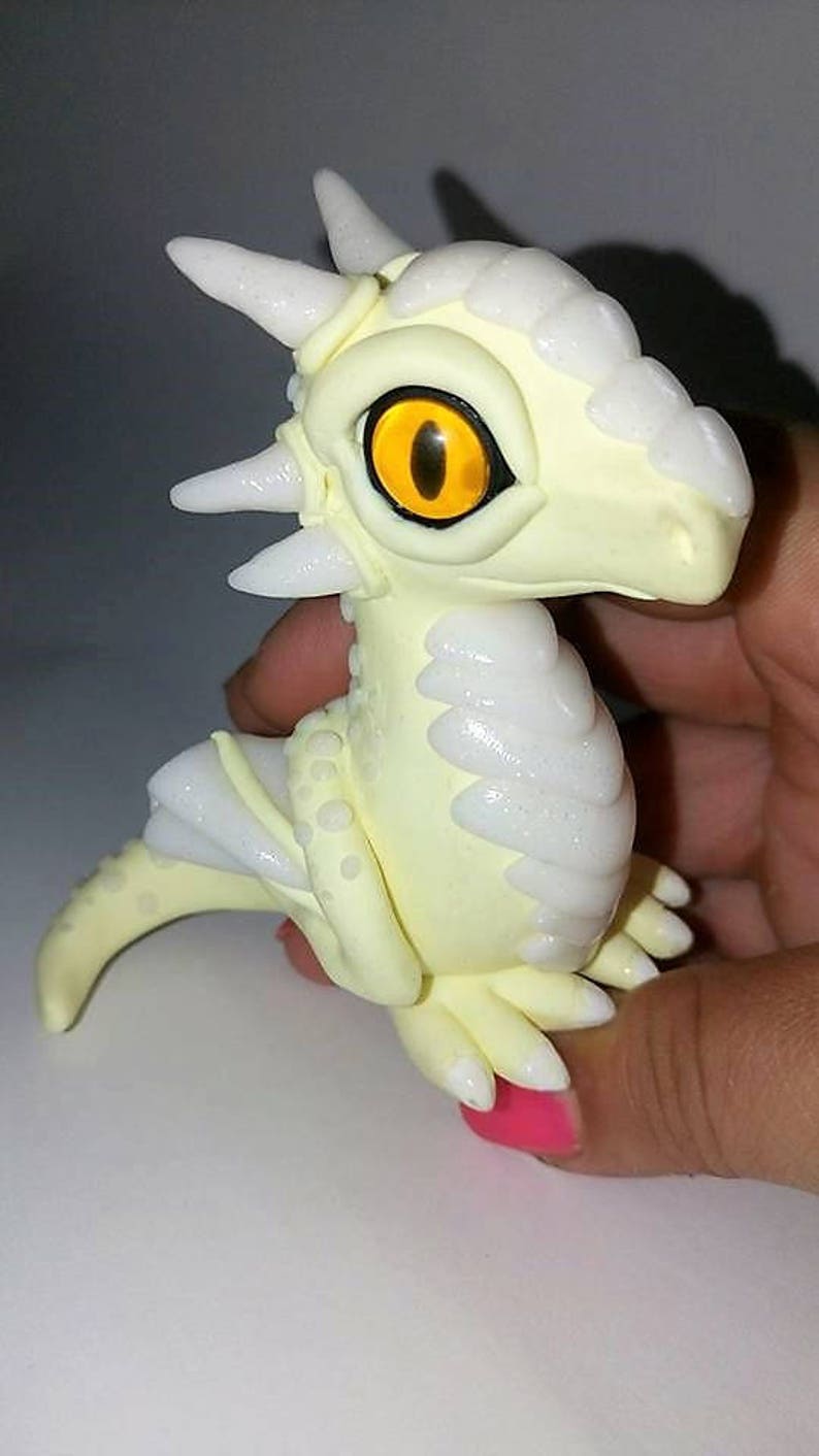 White/ Vanilla Dragon Dragon Figurine Dragon Cake Topper
