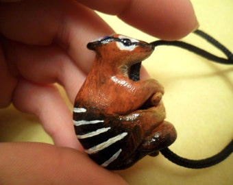 Numbat Necklace - Animal Pendant Necklace - Ploymer Clay Jewelry - Polymer Clay Necklace