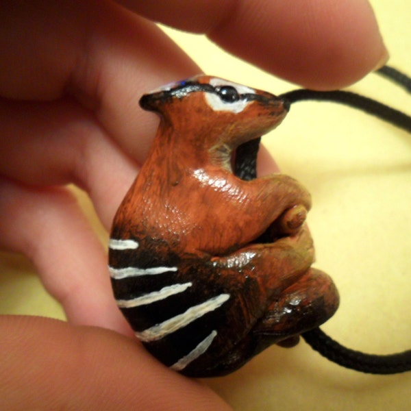 Numbat Necklace - Animal Pendant Necklace - Ploymer Clay Jewelry - Polymer Clay Necklace