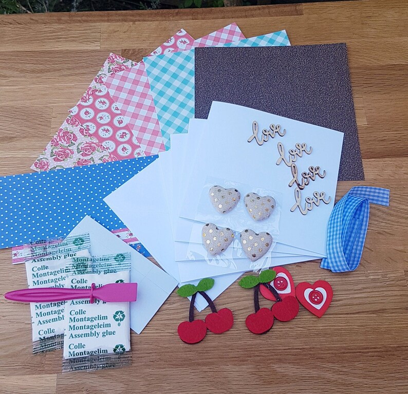 Make At Home Card Kit  Americana Blues Cherry Pie Bright image 0