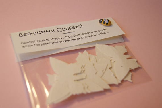 Petit Pack 20x Wildflower Semences papier cœur confettis ~ Biodégradable ~ Mariage
