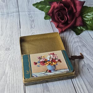 Carte da gioco Congress vintage anni '50, bridge, poker, carte da donna con motivi floreali, retrò, Cottagecore, in scatola,