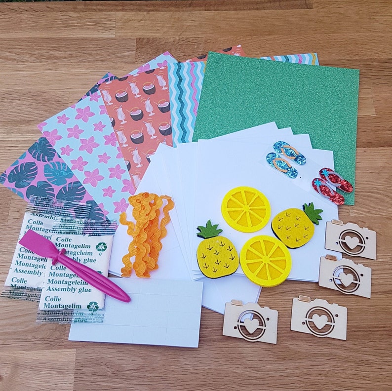 Make At Home Card Kit Tropical Island Fun Bright Happy image 0