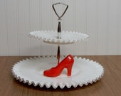 Large Fenton Silvercrest Tiered Dessert Tray
