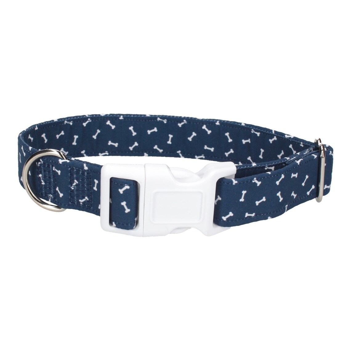 Dog Collar Navy Blue Bone Dog Collar Bone Dog Collar | Etsy