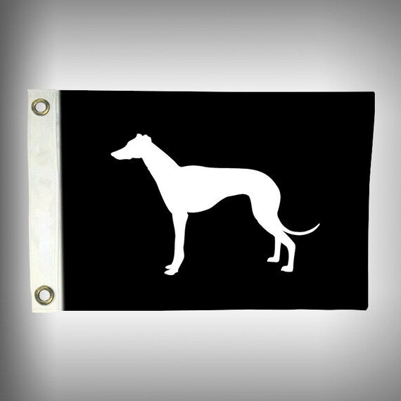 greyhound silhouette dog flag custom flag marine flag etsy etsy