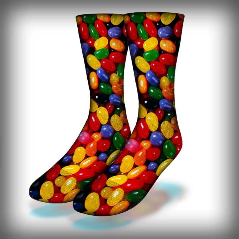 Jelly Beans adult crew socks or knee high socks novelty Etsy