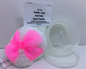 Talc free powder and puff gift set