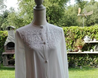Vestaglia Shabby chic VINTAGE bianco SPOSA Dressing gown wedding LUSSO White