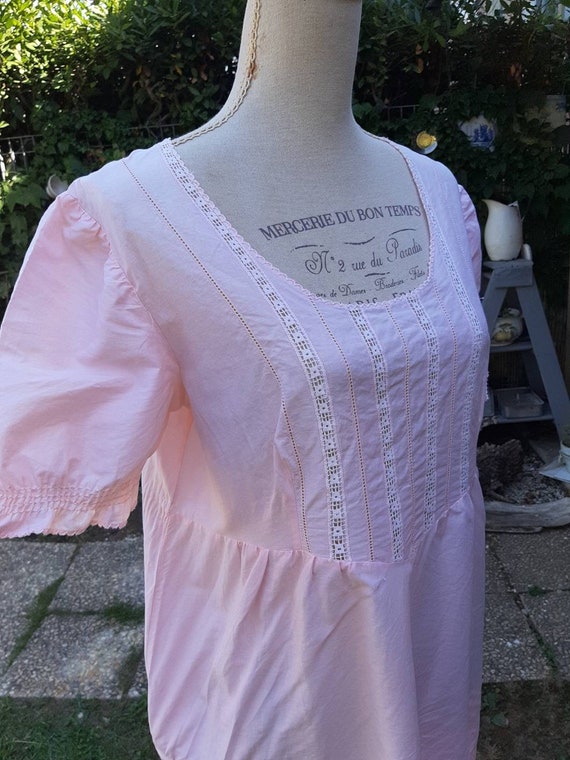 Nightgown lingerie 50s shabby chic vintage pink co