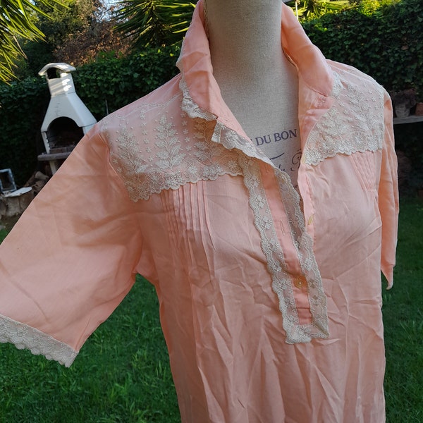 Chemise de nuit   vert vintage shabby chic Florence