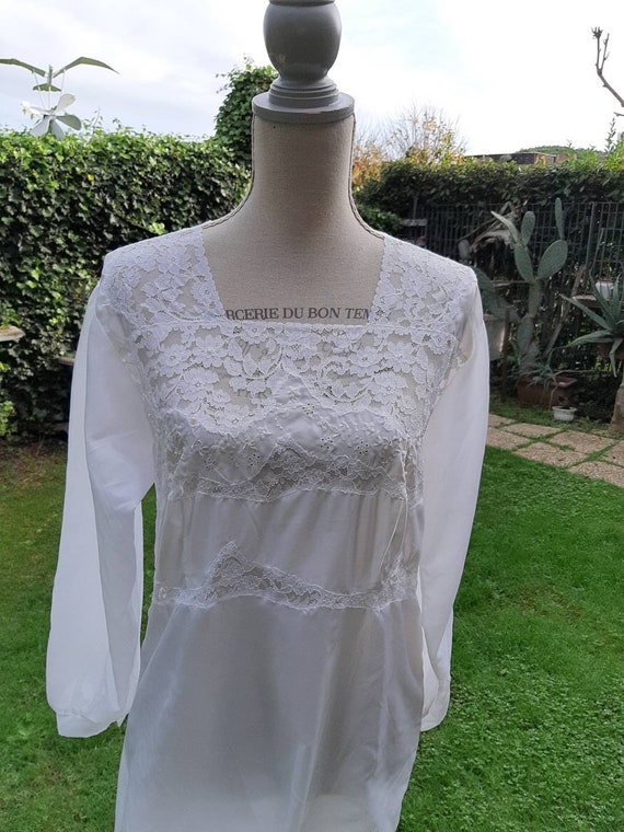 Vintage 30s Gatsby style white nightgown bride ant