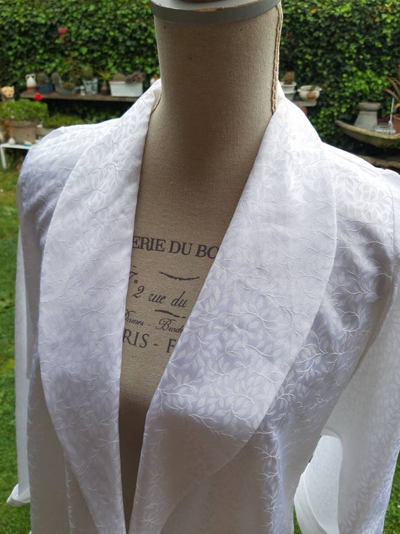 Dressing gown mixed silk dressing gown shabby chi… - image 2