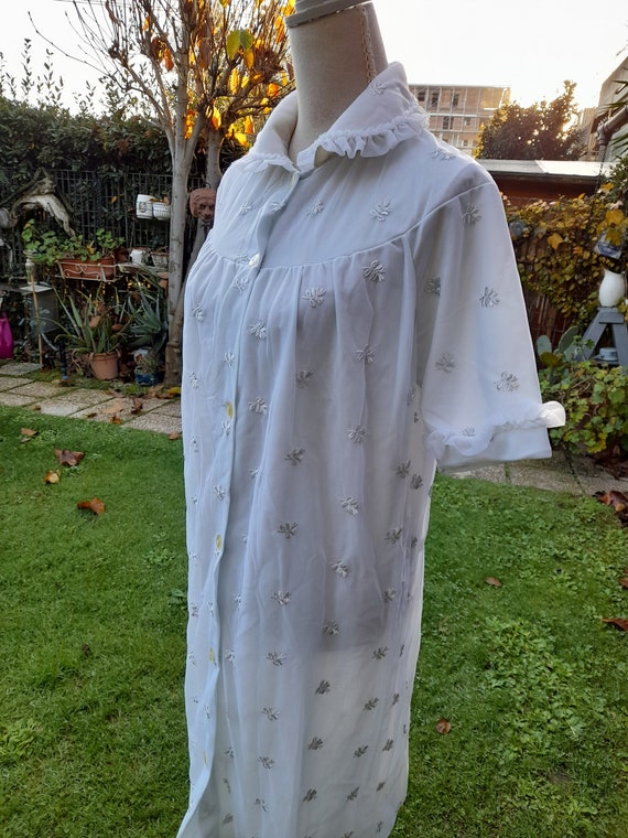 Delicate light blue dressing gown, shabby chic ch… - image 1