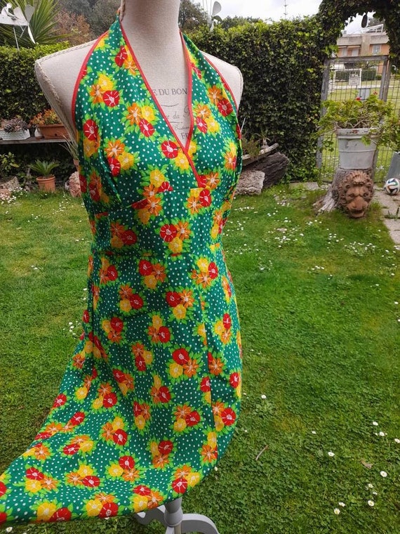 60s garden and home dress vintage psychedelic chee