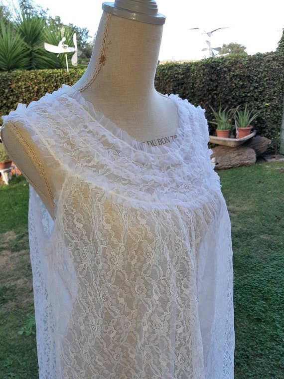 Coordinated peignoir precious lace shabby chic vi… - image 9