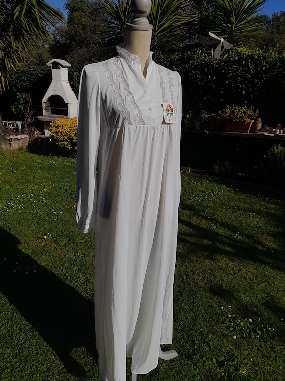 Vintage white nightgown true 70s white nightgown … - image 8