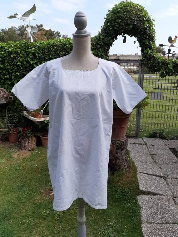 Nightgown vintage white shirts 40s boho style beac