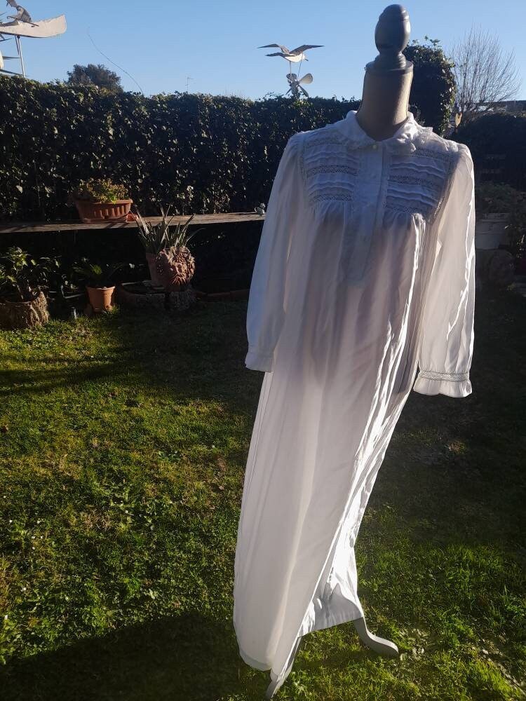 Chemise de nuit blanche vintage sale