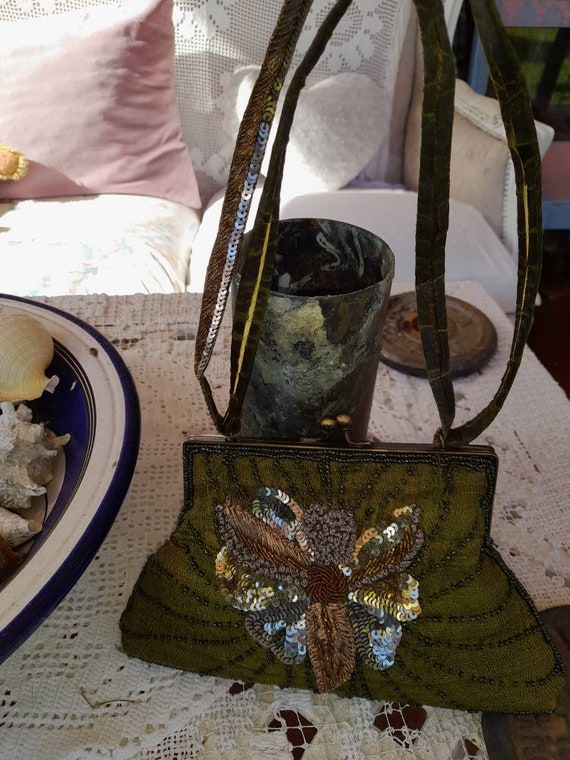 Beatiful bag bag upholstery chic wrist bag vintag… - image 7