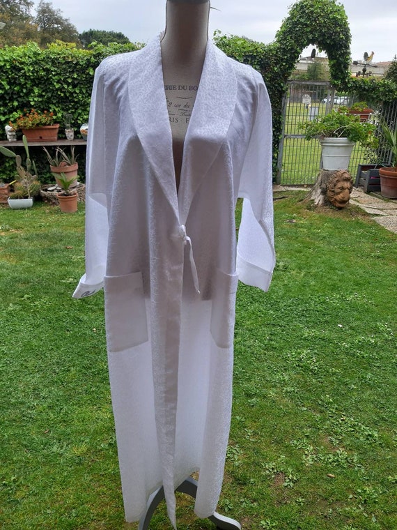 Dressing gown mixed silk dressing gown shabby chi… - image 3