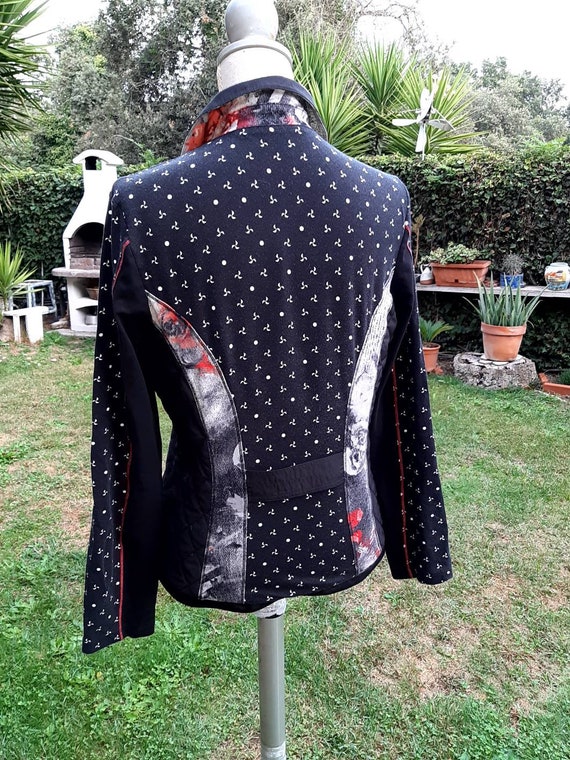 Vintage jacket woman black blazer cotton woman di… - image 7