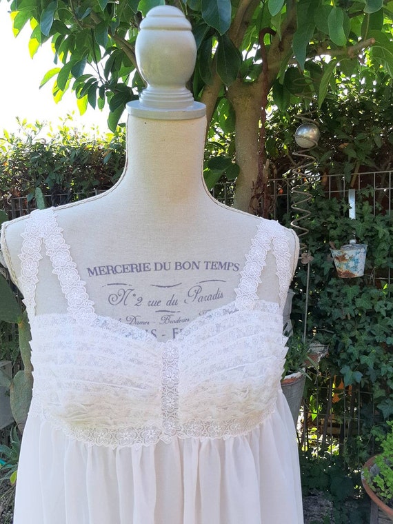 Nightgown shabby chic vintage 50s pink powder deli