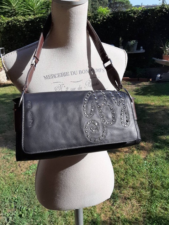 Vintage bruine tas jaren '90 Italiaans merk tas chique - Etsy Nederland