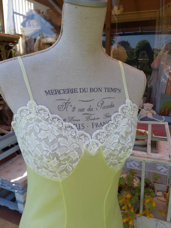 Chemise underana yellow lingerie nightgown Shabby