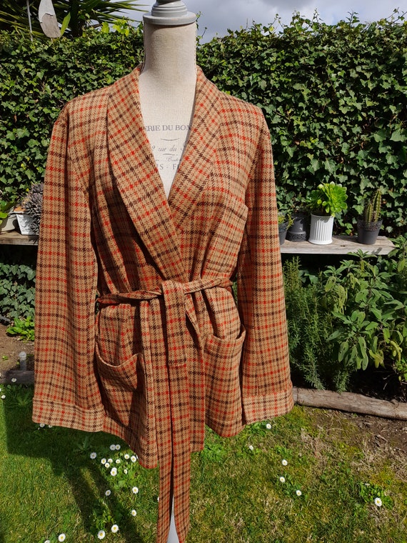 Men's dressing gown 70s vintage boss style Italia… - image 2