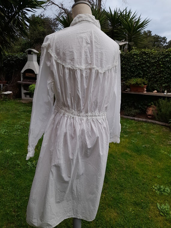 Antique nightgown nightgown white shirt 900s vint… - image 6