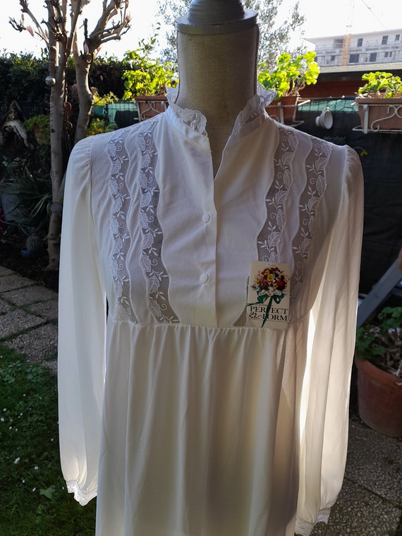 Vintage white nightgown true 70s white nightgown … - image 10