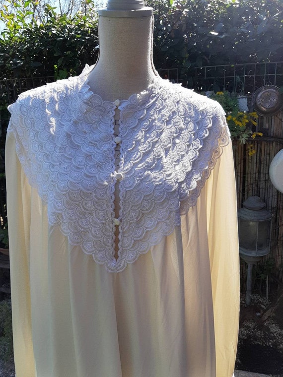 Vintage grandmother's shabby chic nightgown beige