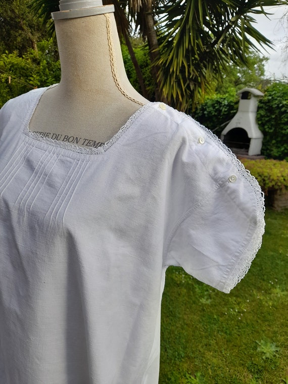 Camicione bianco camicia da notte vintage anni 90… - image 5